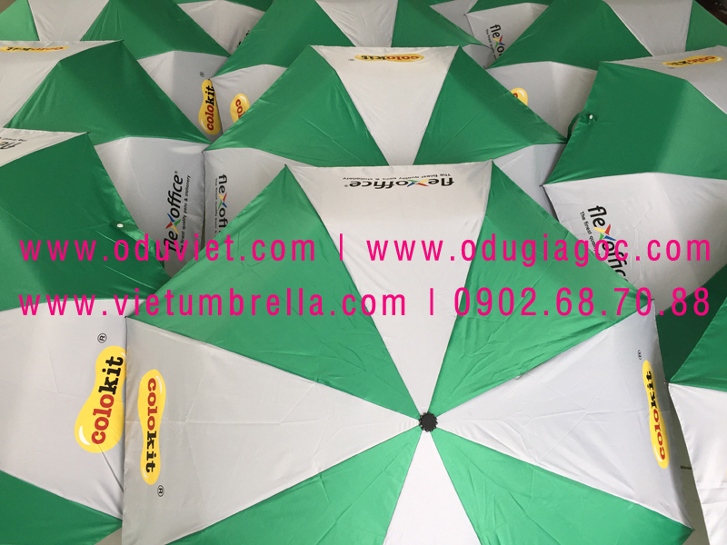 xưởng sản xuất ô dù cầm tay in logo quảng cáo